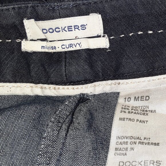 Vintage Dockers * 10 Med Metro Pant * Dark Blue Jeans * Mid-Rise Curvy - EUC - Picture 7 of 11